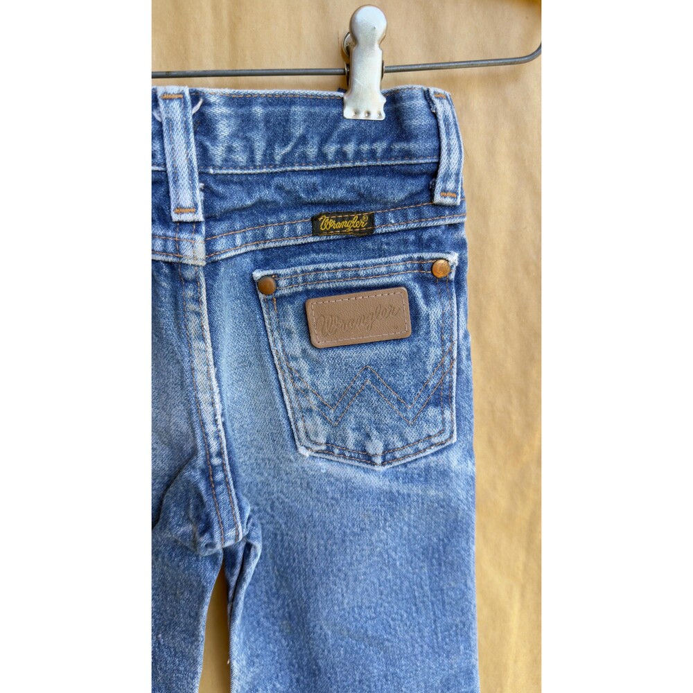 Vintage Wrangler Kids Jeans | Size 6 Slim | Western | Cowboy | Blue Denim |